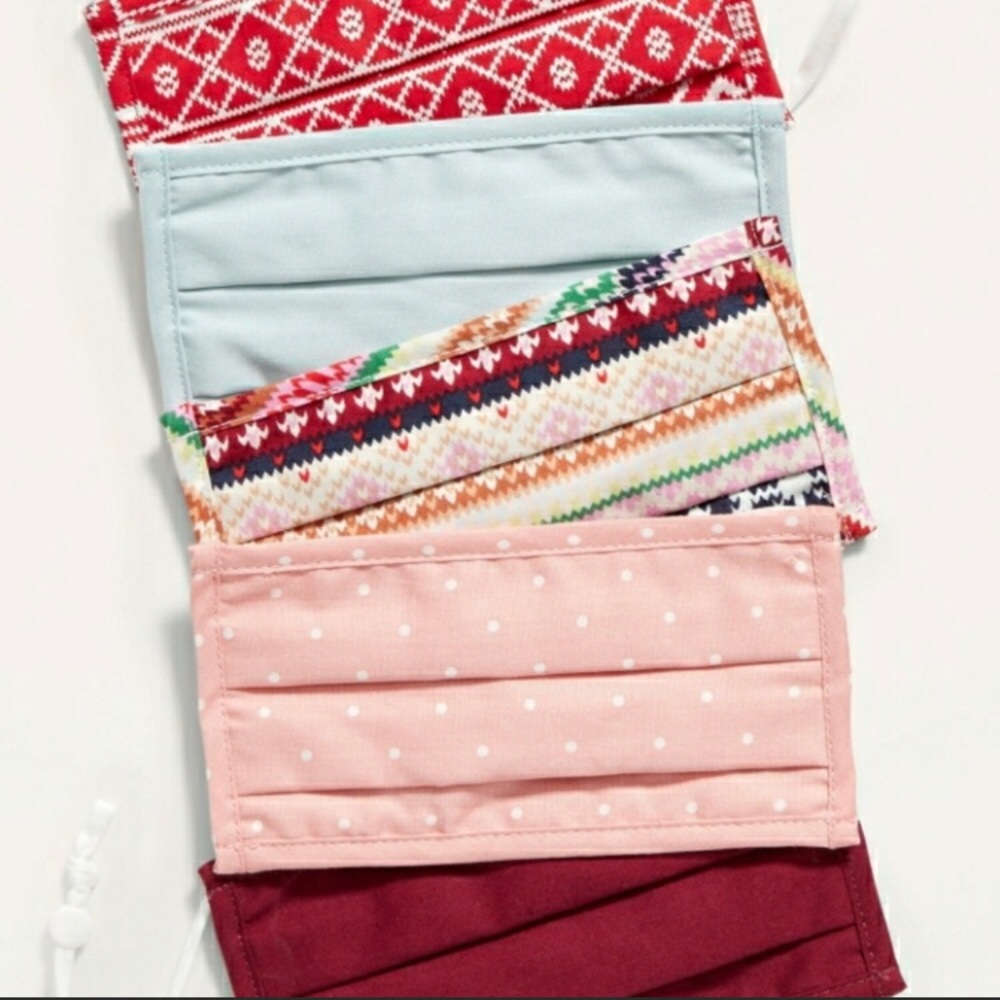 5 Pack Pretty Pattered Kids Face Masks